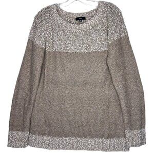 Fate Women’s Clairina Georgi Textured Tan Pullover Sweater - size XL